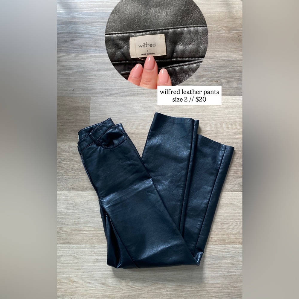 wilfred free leather pants size 2